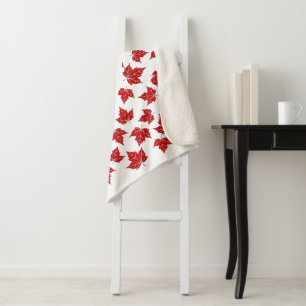 Canada Blanket Canada Maple Leaf Throw Blankets