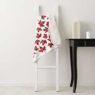 Canada Blanket Canada Maple Leaf Throw Blankets