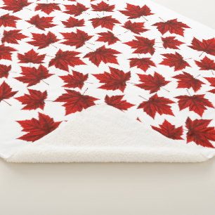 Canada Blanket Canada Maple Leaf Throw Blankets