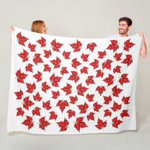 Canada Blanket Canada Maple Leaf Throw Blankets