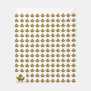 Canada Blanket Gold Canada Maple Leaf Blanket
