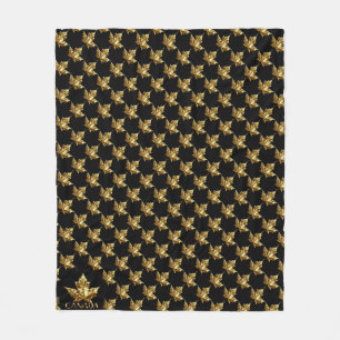 Canada Blanket Gold Canada Maple Leaf Blanket