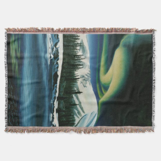 Canada Blanket Yukon Landscape Souvenir Throw (Front)