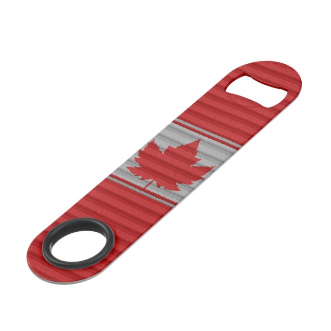 Canada Bottle Opener Canada Winter Print Souvenirs (Front Angled)