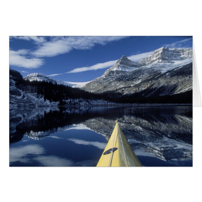 Canada, British Columbia, Banff. Kayak bow on (Front Horizontal)