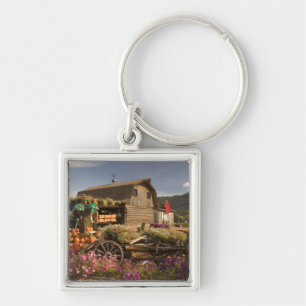 CANADA, British Columbia, Enderby. Log Barn Key Ring