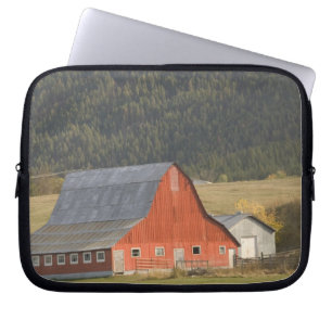 CANADA, British Columbia, Enderby. Red Barn / Laptop Sleeve