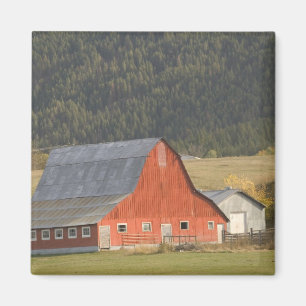 CANADA, British Columbia, Enderby. Red Barn / Magnet