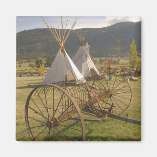 CANADA, British Columbia, Enderby. Tepees & Magnet