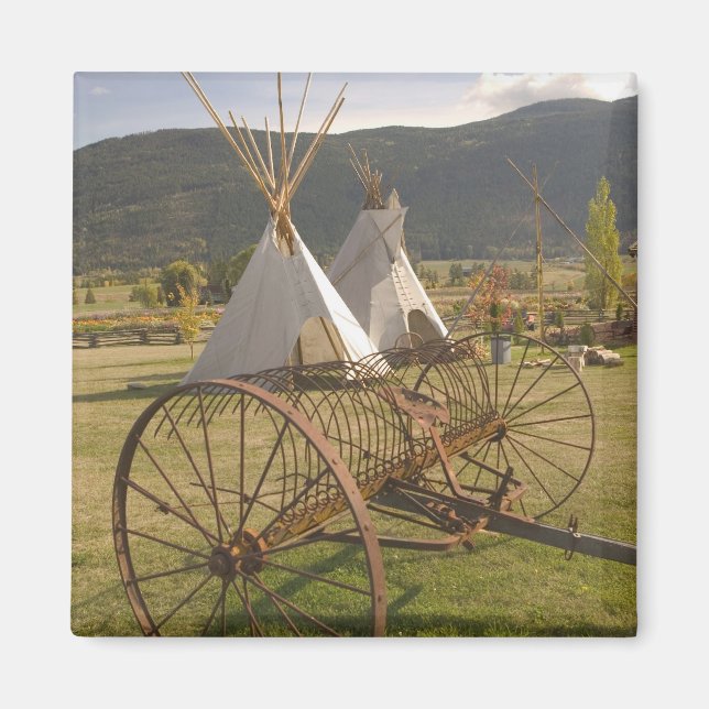 CANADA, British Columbia, Enderby. Tepees & Magnet (Front)