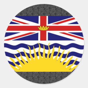 Canada British Columbia Flag Classic Round Sticker