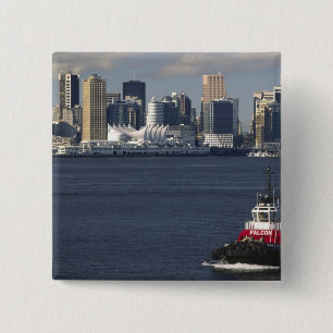 Canada, British Columbia, Vancouver. Downtown 15 Cm Square Badge