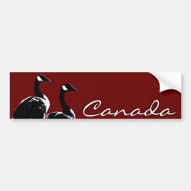 Canada Bumper Sticker Canada Geese Stickers (Front)