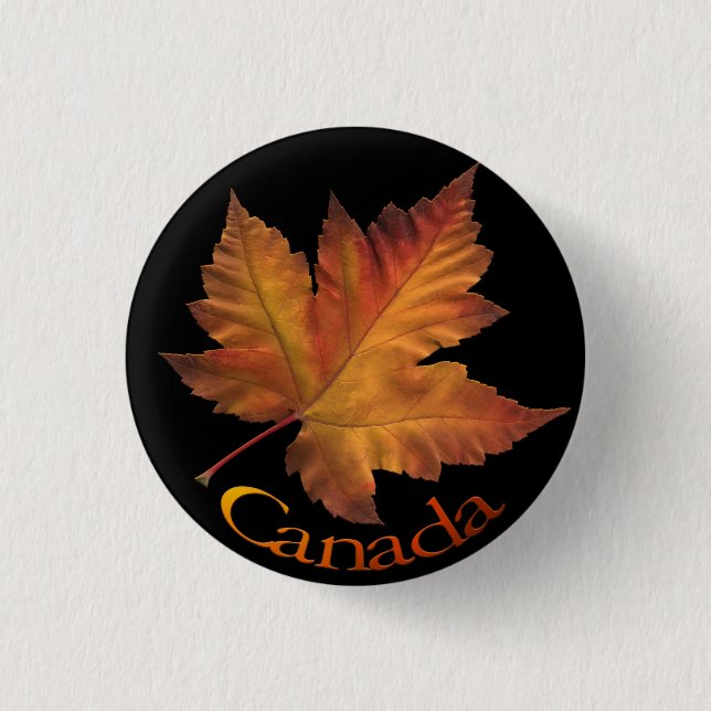 Canada Button Canada Maple Leaf Souvenir Buttons (Front)