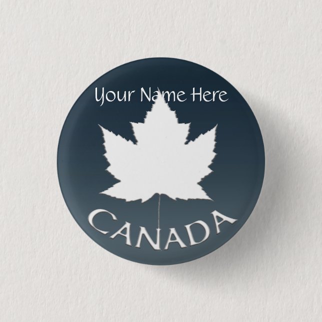 Canada Buttons Custom Canada Maple Leaf Buttons (Front)