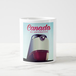 Canada By locomotive 1950s train poster Large Coffee Mug