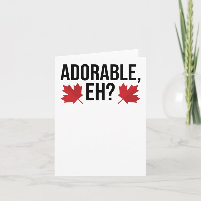 Canada Canada Day Maple Leaf Canadians Adorable Card (Front)