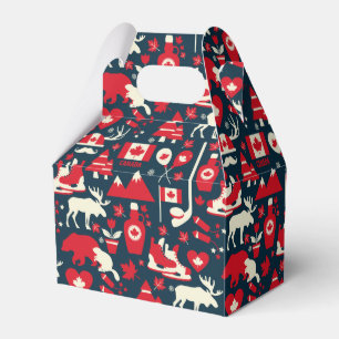 Canada Canadian Christmas Winter Moose Pattern Favour Box