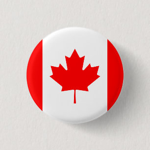 Canada (Canadian) Flag 3 Cm Round Badge