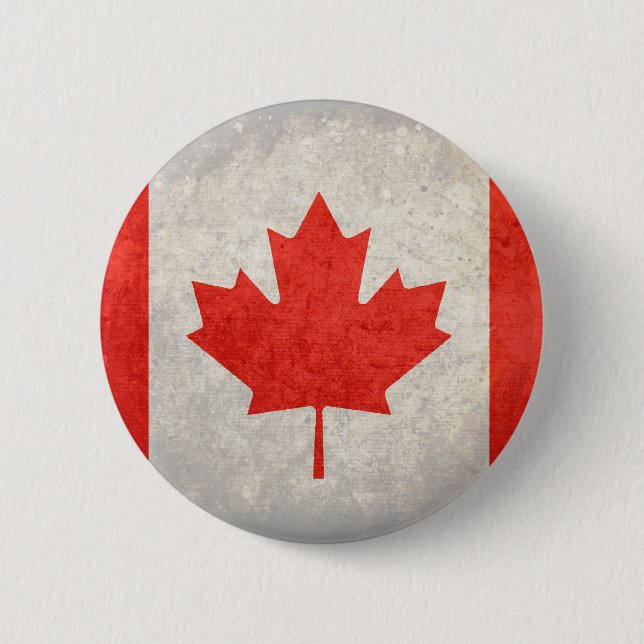Canada; Canadian Flag 6 Cm Round Badge (Front)