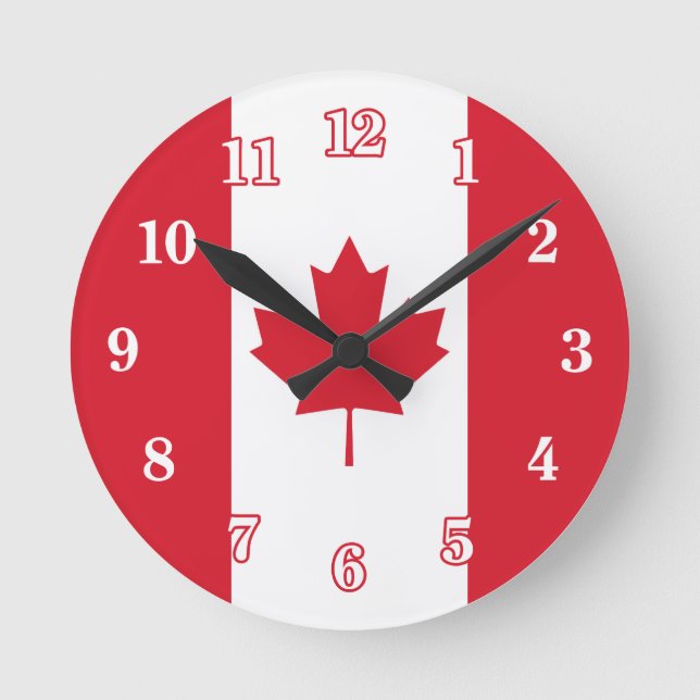 Canada Canadian Flag Acrylic Wall Clock (Front)