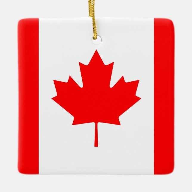 Canada (Canadian) Flag Ceramic Ornament (Front)