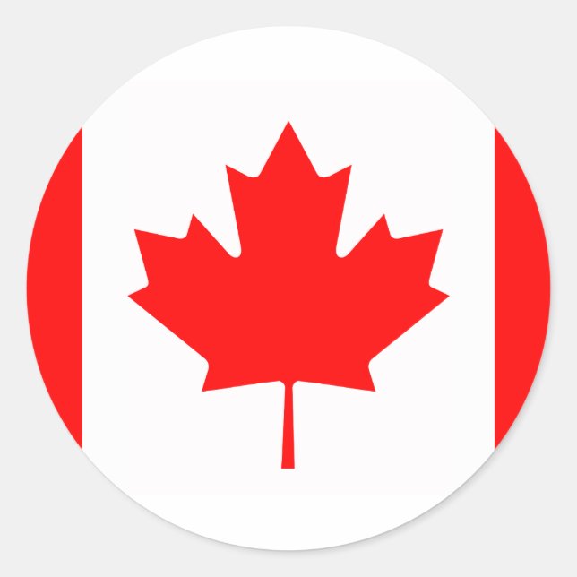 Canada - Canadian Flag Classic Round Sticker (Front)