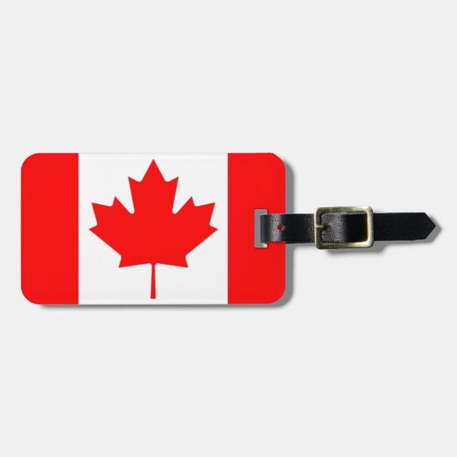 Canada Canadian Flag Colours Travel Luggage Tag (Front Horizontal)