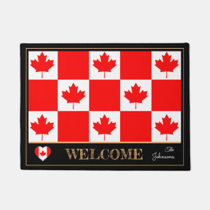 Canada & Canadian Flag house mats /sports Welcome