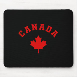 Canada Canadian Flag Maple Leaf Logo Hiking Skiing Mouse Mat