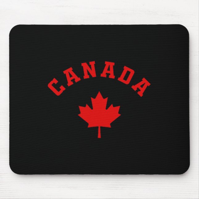 Canada Canadian Flag Maple Leaf Logo Hiking Skiing Mouse Mat (Front)