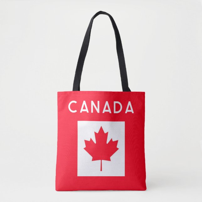 CANADA. Canadian flag. Patriotic. Shoulder Tote Bag (Front)