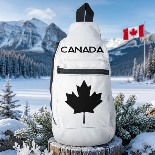 CANADA. Canadian flag. Patriotic. Sling Bag
