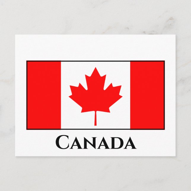 Canada (Canadian) Flag Postcard (Front)