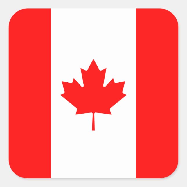 Canada/Canadian Flag Square Sticker (Front)