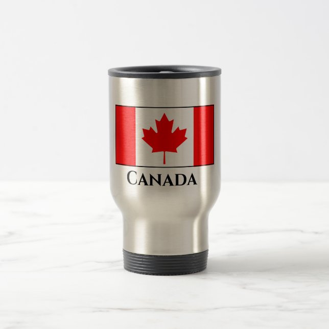 Canada (Canadian) Flag Travel Mug (Center)