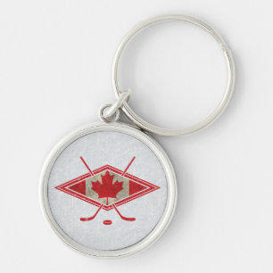 Canada Canadian Hockey Flag Keyring