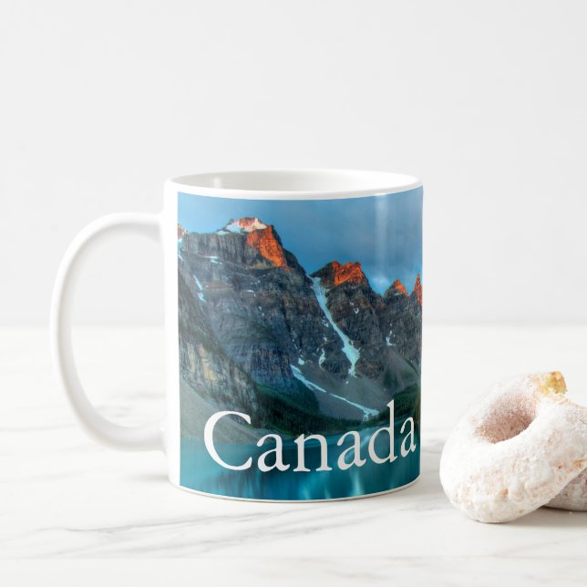 Canada Canadian Lake Banff Coffee Mug Souvenir (With Donut)