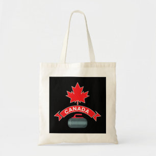 Canada Canadian Team Curling Red White Winter Spor Tote Bag