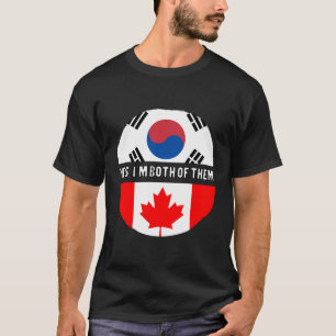 Canada Canadians South Korea Korean Mixed Dna Flag T-Shirt