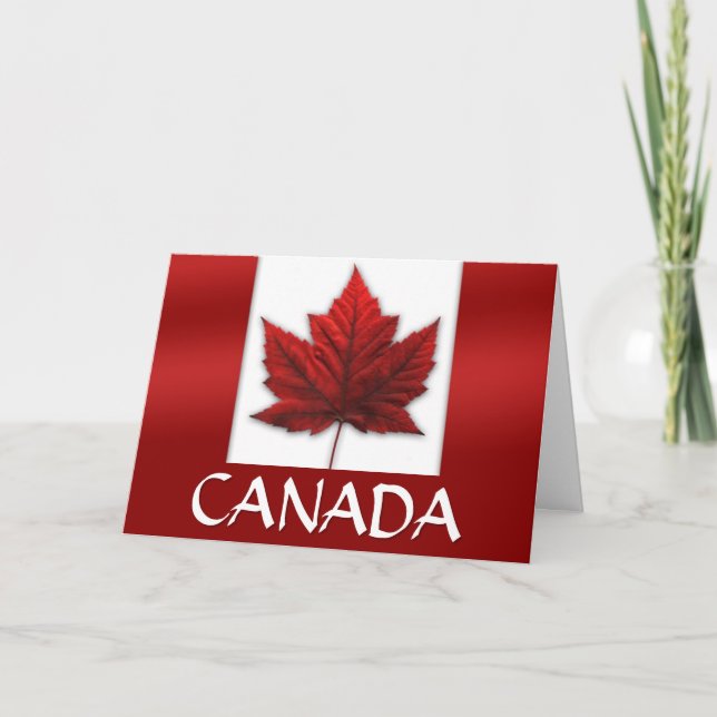Canada Cards Canada Flag Greeting Cards Custom (Front)