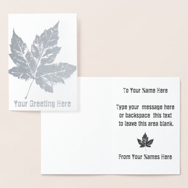 Canada Cards Canada Greeting Cards Custom Silver (Display)