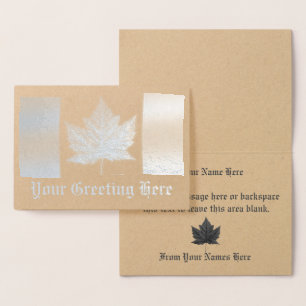Canada Cards Canada Greeting Cards Custom Silver