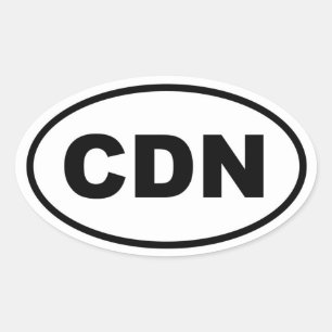 Canada CDN Oval Sticker
