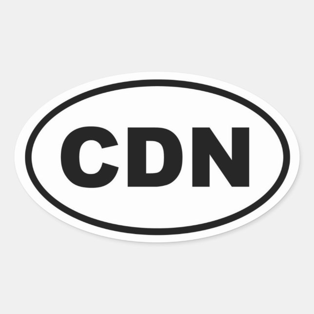 Canada CDN Oval Sticker (Front)
