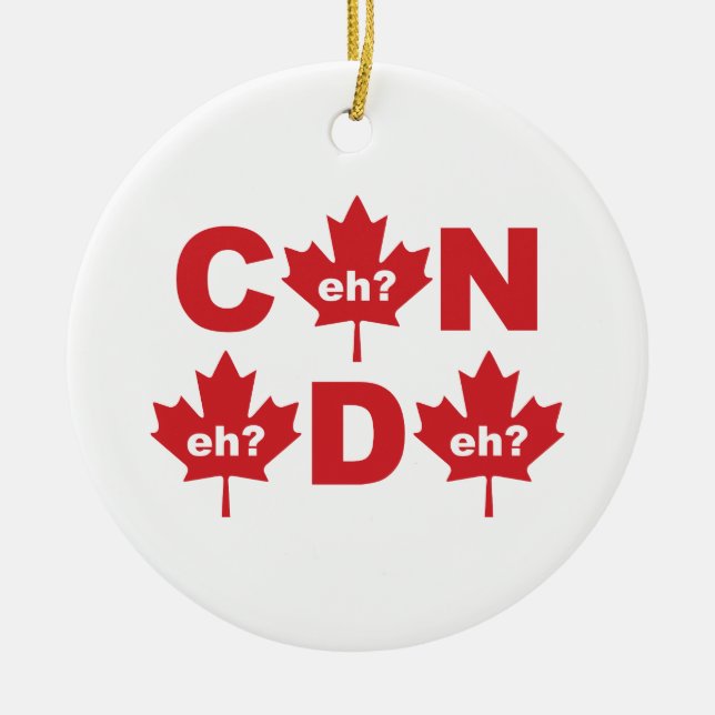 Canada Ceramic Tree Decoration (Front)