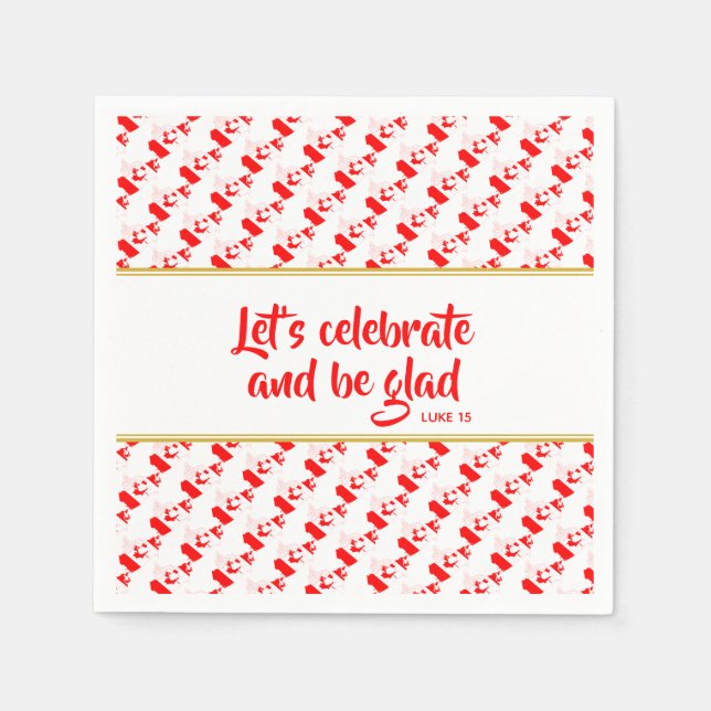 CANADA Christian Custom Celebration Party Paper Napkin (Front)