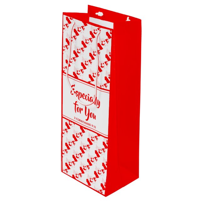 CANADA Christian Custom Celebration Wine Gift Bag (Front Angled)