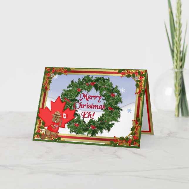 Canada Christmas Greeting Holiday Card (Front)