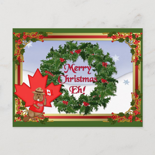 Canada Christmas Postcard (Front)